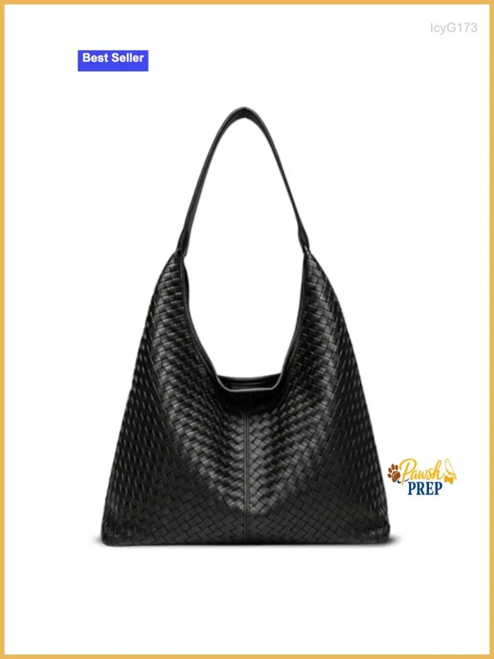Woven Textured Vegan Leather Hobo Tote Bag Large Slouchy Purse for Women
